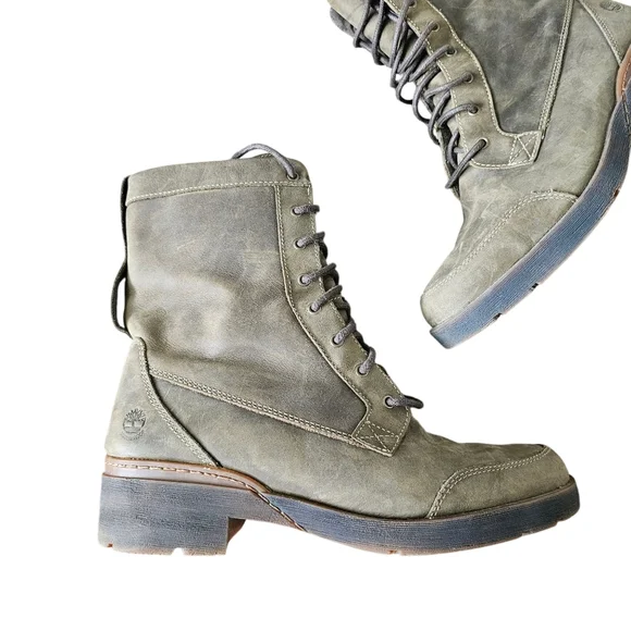 Timberland Leather gracey mid lace up waterproof boots in canteen Size 9 - Picture 9 of 11